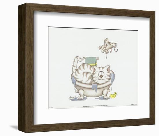 Bathroom Cats IV-A^ Langston-Framed Art Print