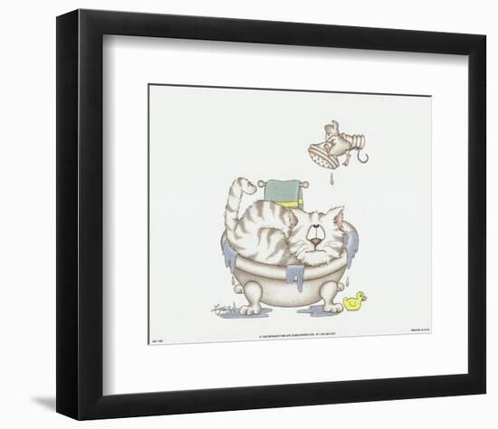 Bathroom Cats IV-A^ Langston-Framed Art Print