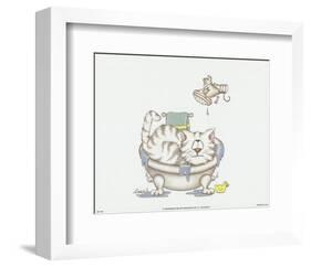 Bathroom Cats IV-A^ Langston-Framed Art Print