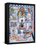 Bathroom Cats-Bill Bell-Framed Stretched Canvas