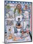 Bathroom Cats-Bill Bell-Mounted Premium Giclee Print