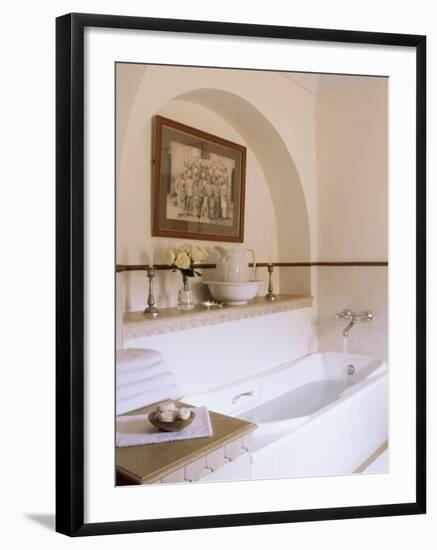 Bathroom Detail in One of the En-Suite Guest Bedrooms, Samode Palace Hotel, Samode, India-John Henry Claude Wilson-Framed Photographic Print