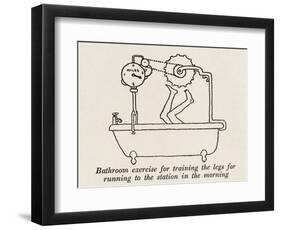 Bathroom Exercise-William Heath Robinson-Framed Photographic Print