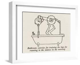 Bathroom Exercise-William Heath Robinson-Framed Photographic Print