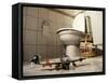 Bathroom Landing Strip-null-Framed Stretched Canvas