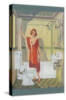 Bathroom of the Thirties-null-Stretched Canvas