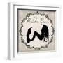 Bathroom Powder Room Silhouette Mermaid-sylvia pimental-Framed Art Print