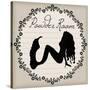 Bathroom Powder Room Silhouette Mermaid-sylvia pimental-Stretched Canvas