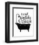 Bathroom Puns II Black-Becky Thorns-Framed Art Print
