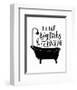 Bathroom Puns II Black-Becky Thorns-Framed Art Print