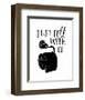 Bathroom Puns V Black-Becky Thorns-Framed Art Print
