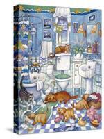 Bathroom Pups-Bill Bell-Stretched Canvas