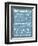 Bathroom Rules Blue-Taylor Greene-Framed Art Print