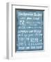 Bathroom Rules Blue-Taylor Greene-Framed Art Print