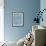 Bathroom Rules Blue-Taylor Greene-Framed Art Print displayed on a wall