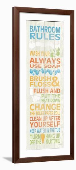 Bathroom Rules I-N. Harbick-Framed Art Print