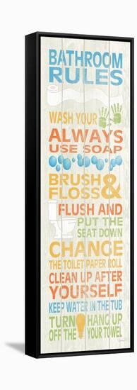 Bathroom Rules I-N. Harbick-Framed Stretched Canvas