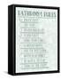 Bathroom Rules Lines-Matthew Piotrowicz-Framed Stretched Canvas