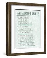 Bathroom Rules Lines-Matthew Piotrowicz-Framed Art Print