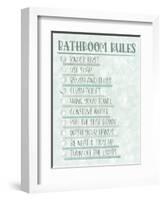 Bathroom Rules Lines-Matthew Piotrowicz-Framed Art Print