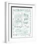 Bathroom Rules Monochromatic-Matthew Piotrowicz-Framed Art Print