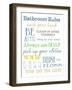 Bathroom Rules (Multi)-Taylor Greene-Framed Art Print