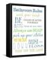 Bathroom Rules (Multi)-Taylor Greene-Framed Stretched Canvas