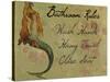 Bathroom Rules Vintage Mermaid-sylvia pimental-Stretched Canvas