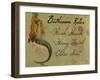 Bathroom Rules Vintage Mermaid-sylvia pimental-Framed Art Print