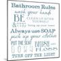 Bathroom Rules White-Taylor Greene-Mounted Art Print