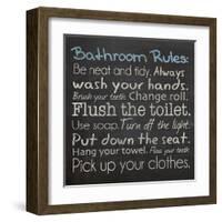 Bathroom Rules-Lauren Gibbons-Framed Art Print