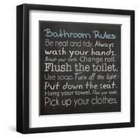 Bathroom Rules-Lauren Gibbons-Framed Art Print