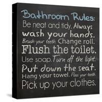 Bathroom Rules-Lauren Gibbons-Stretched Canvas