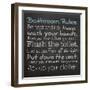 Bathroom Rules-Lauren Gibbons-Framed Art Print