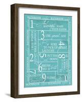 Bathroom Rules-Taylor Greene-Framed Art Print