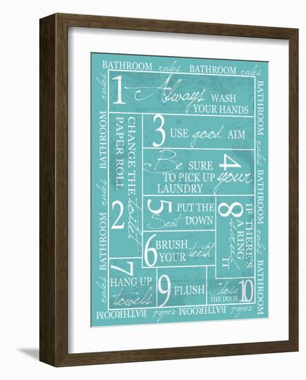 Bathroom Rules-Taylor Greene-Framed Art Print