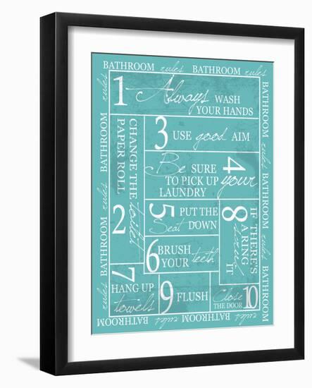 Bathroom Rules-Taylor Greene-Framed Art Print