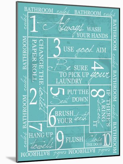 Bathroom Rules-Taylor Greene-Mounted Art Print