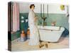 Bathroom Scene - Lisbeth, Pub. in 'Lasst Licht Hinin'-Carl Larsson-Stretched Canvas