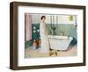 Bathroom Scene - Lisbeth, Pub. in 'Lasst Licht Hinin'-Carl Larsson-Framed Premium Giclee Print