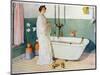 Bathroom Scene - Lisbeth, Pub. in 'Lasst Licht Hinin'-Carl Larsson-Mounted Premium Giclee Print