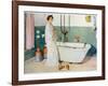 Bathroom Scene - Lisbeth, Pub. in 'Lasst Licht Hinin'-Carl Larsson-Framed Giclee Print