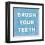 Bathroom Signs - Bubbles - Brush Your Teeth-BG^Studio-Framed Art Print