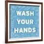 Bathroom Signs - Bubbles - Wash Your Hands-BG^Studio-Framed Art Print