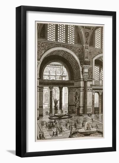 Baths of Caracalla (Restored) (Litho)-English-Framed Giclee Print