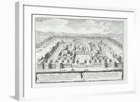 Baths of Diocletian, Rome, from "Entwurf Einer Historischen Architektur," 1721-Johann Bernhard Fischer Von Erlach-Framed Giclee Print