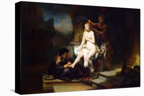 Bathsheba at Her Bath-Rembrandt van Rijn-Stretched Canvas