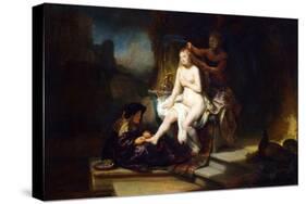Bathsheba at Her Bath-Rembrandt van Rijn-Stretched Canvas