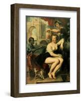 Bathsheba at the Fountain, C1635-Peter Paul Rubens-Framed Giclee Print