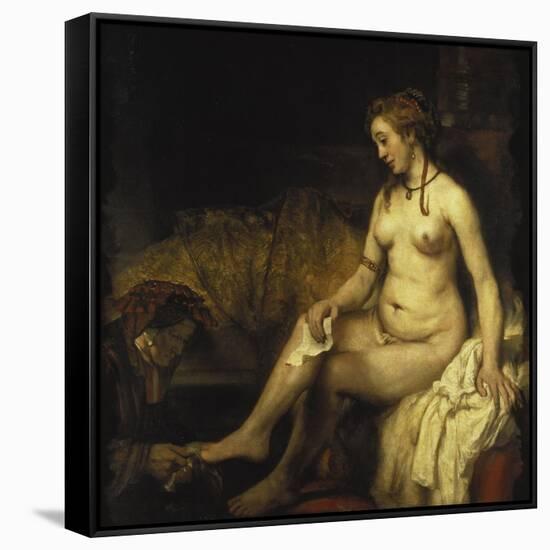 Bathsheba Bathing, 1654-Rembrandt van Rijn-Framed Stretched Canvas